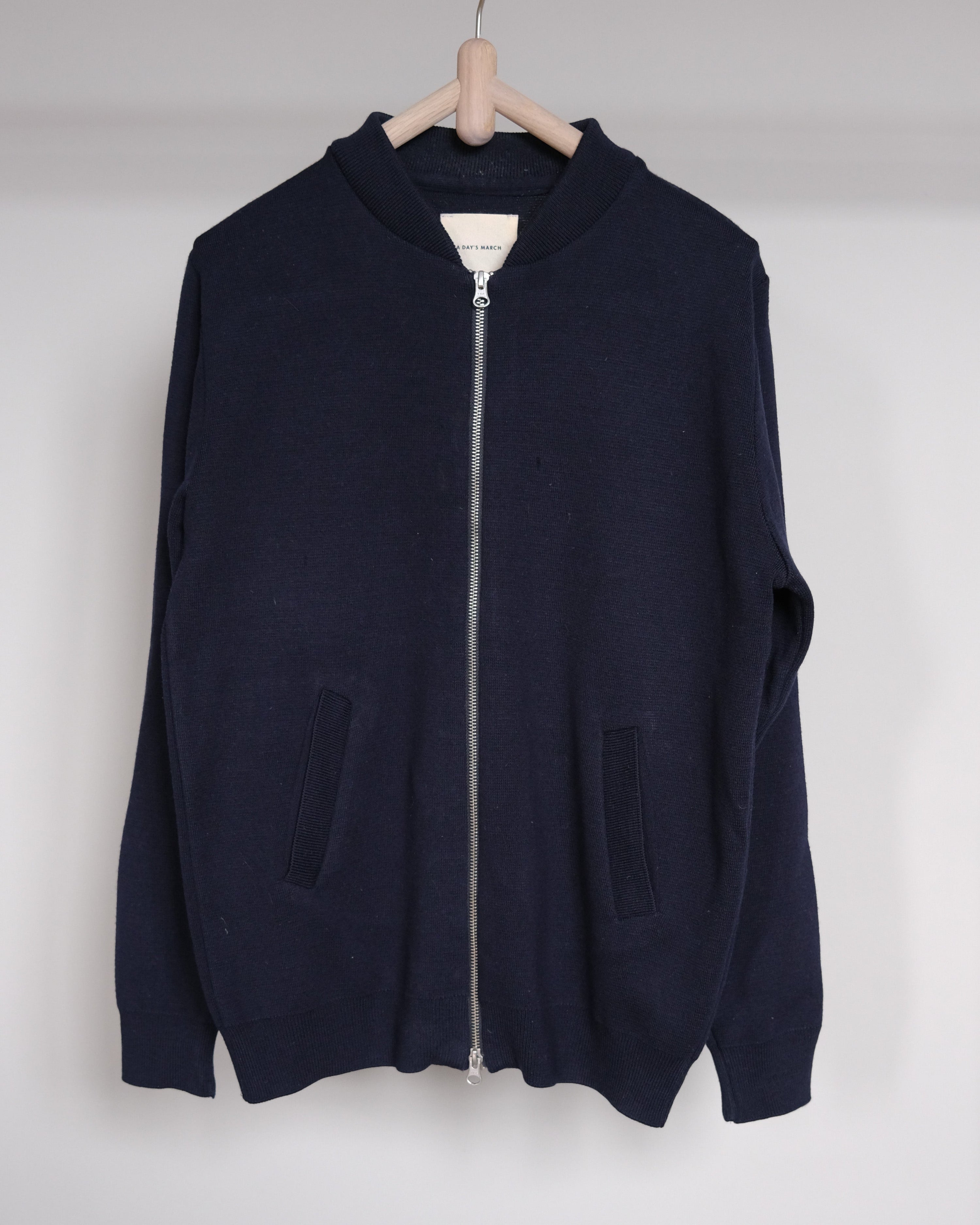Merino zip cardigan