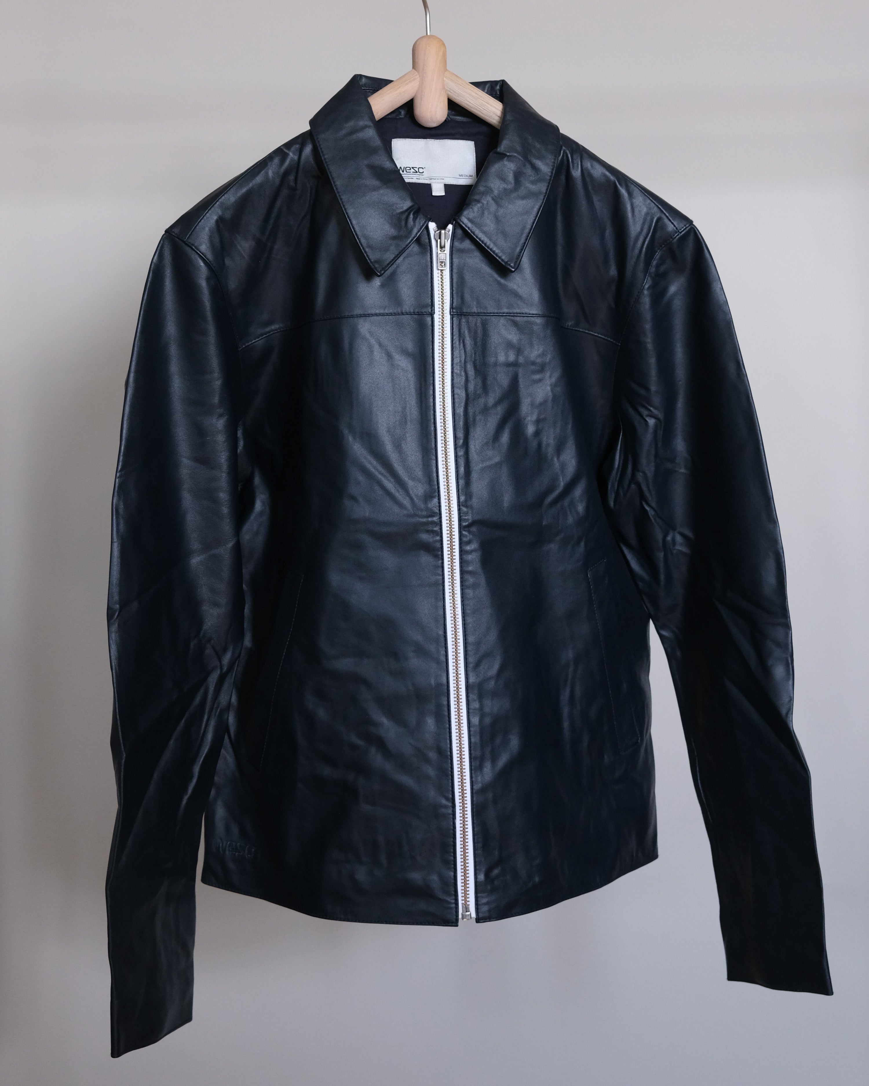 "Thom" leather zip jacket