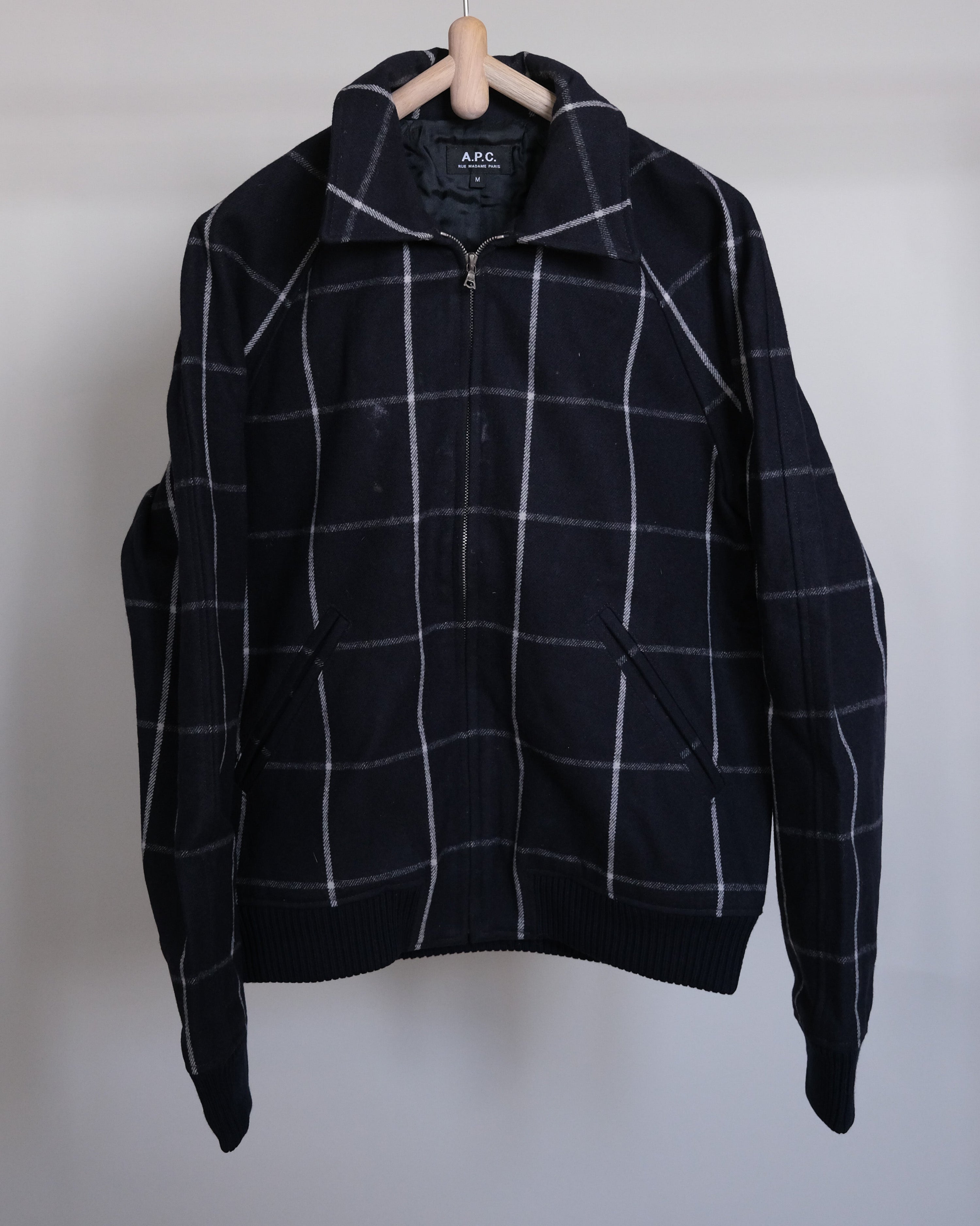 Checkered zip jacket