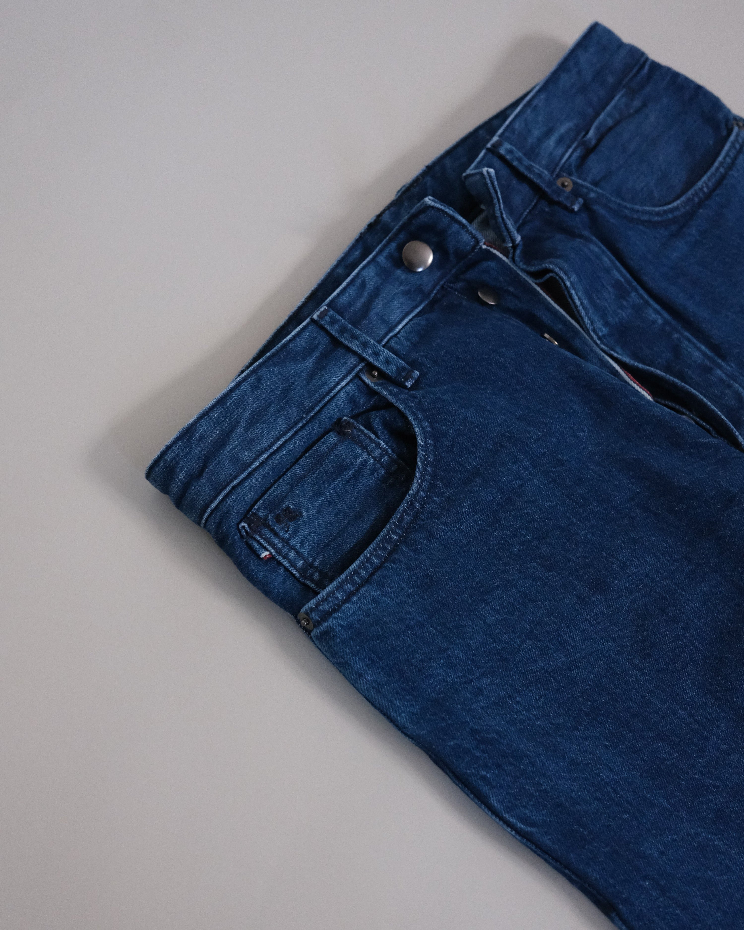 13oz mid-blue jeans