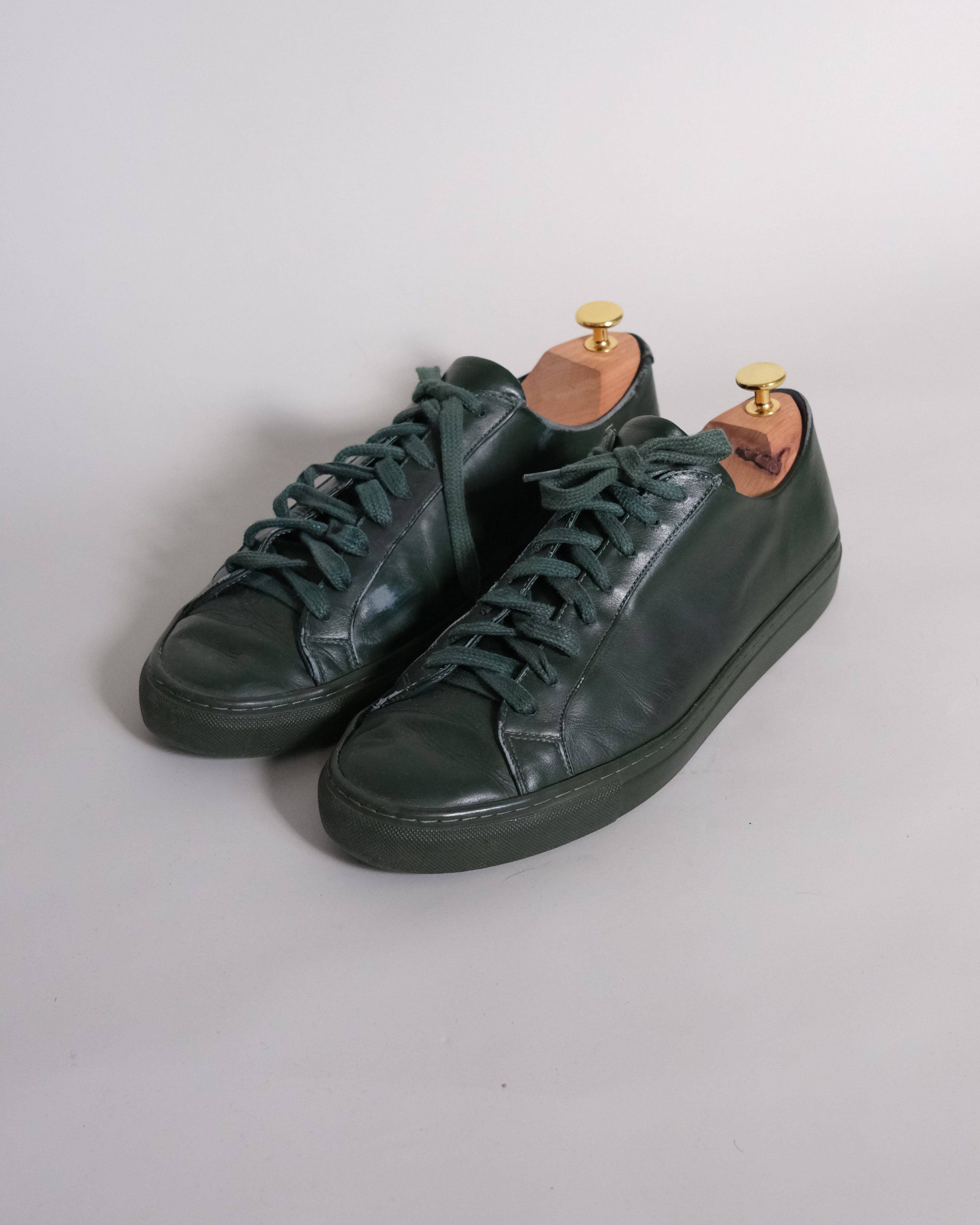 Painted leather sneakers