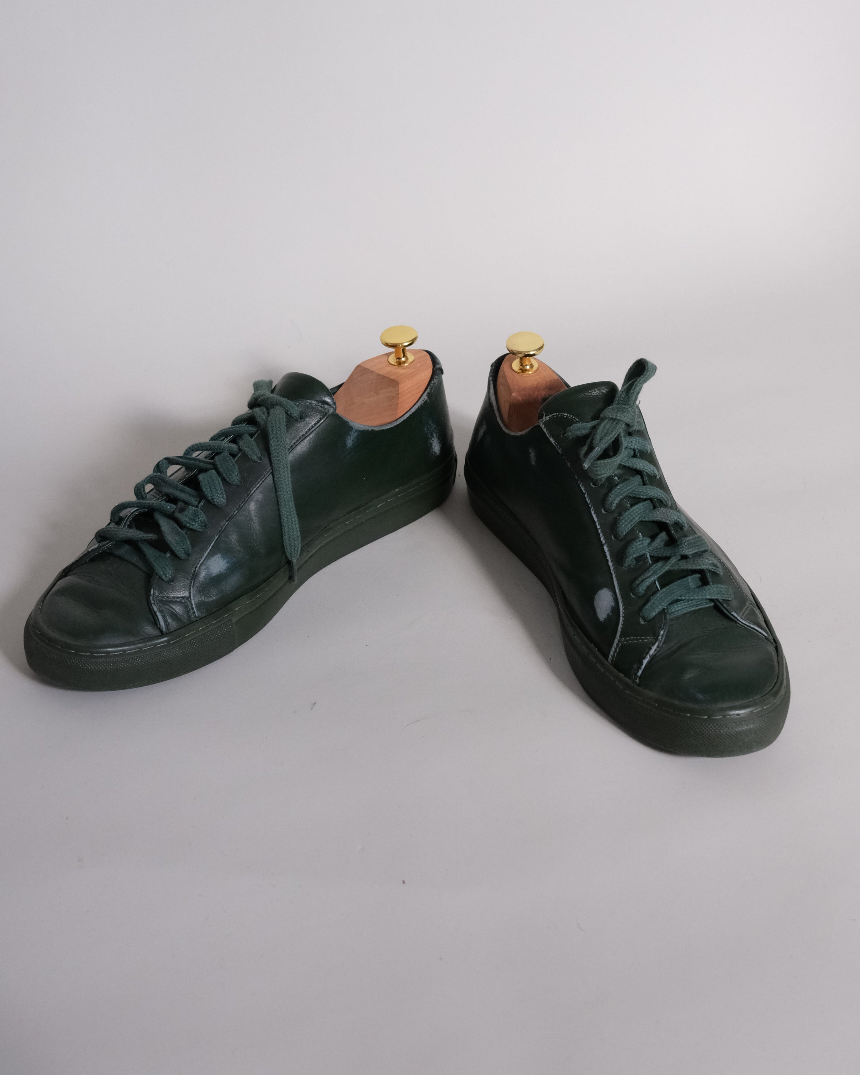 Painted leather sneakers