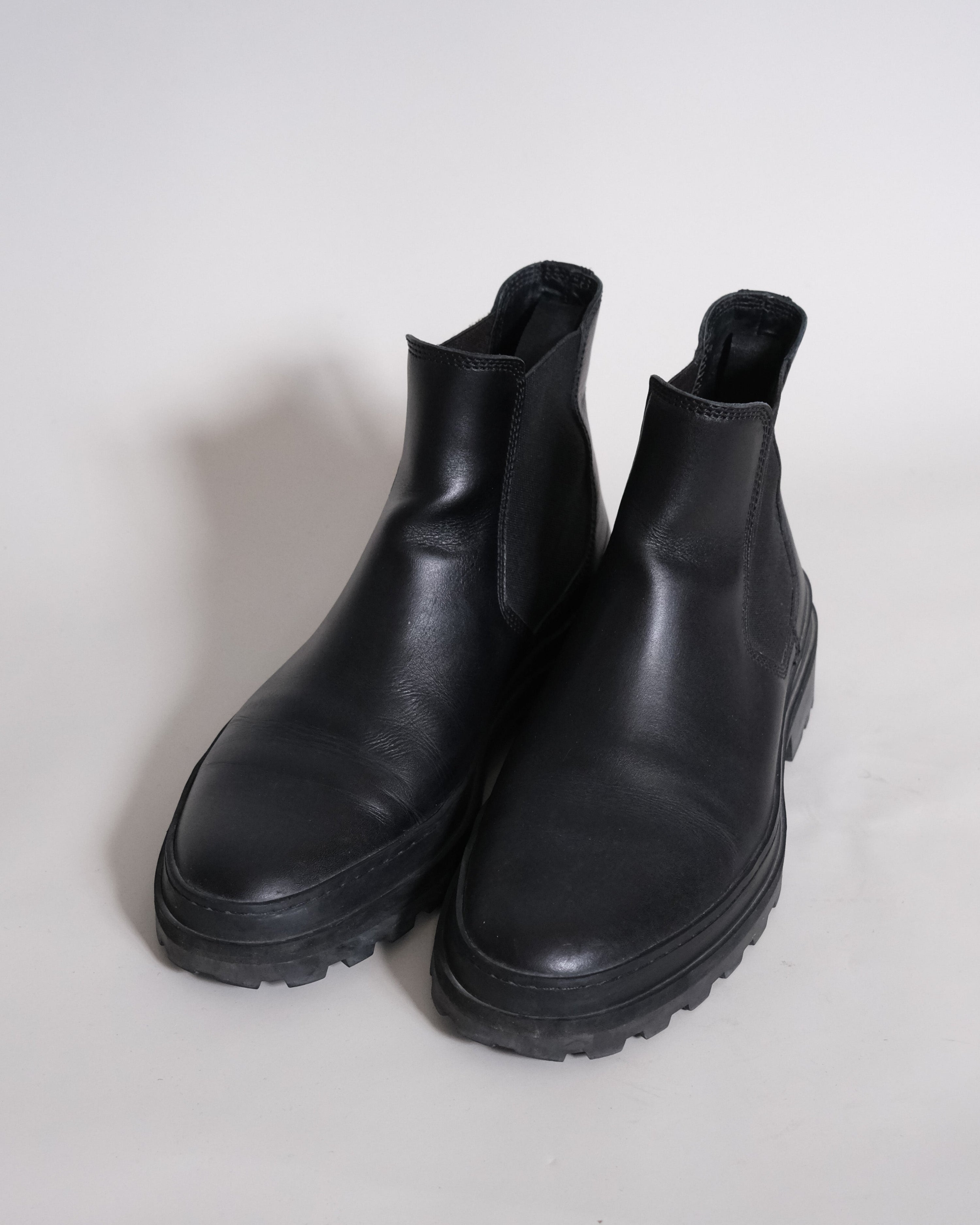 Boots with rubber soles