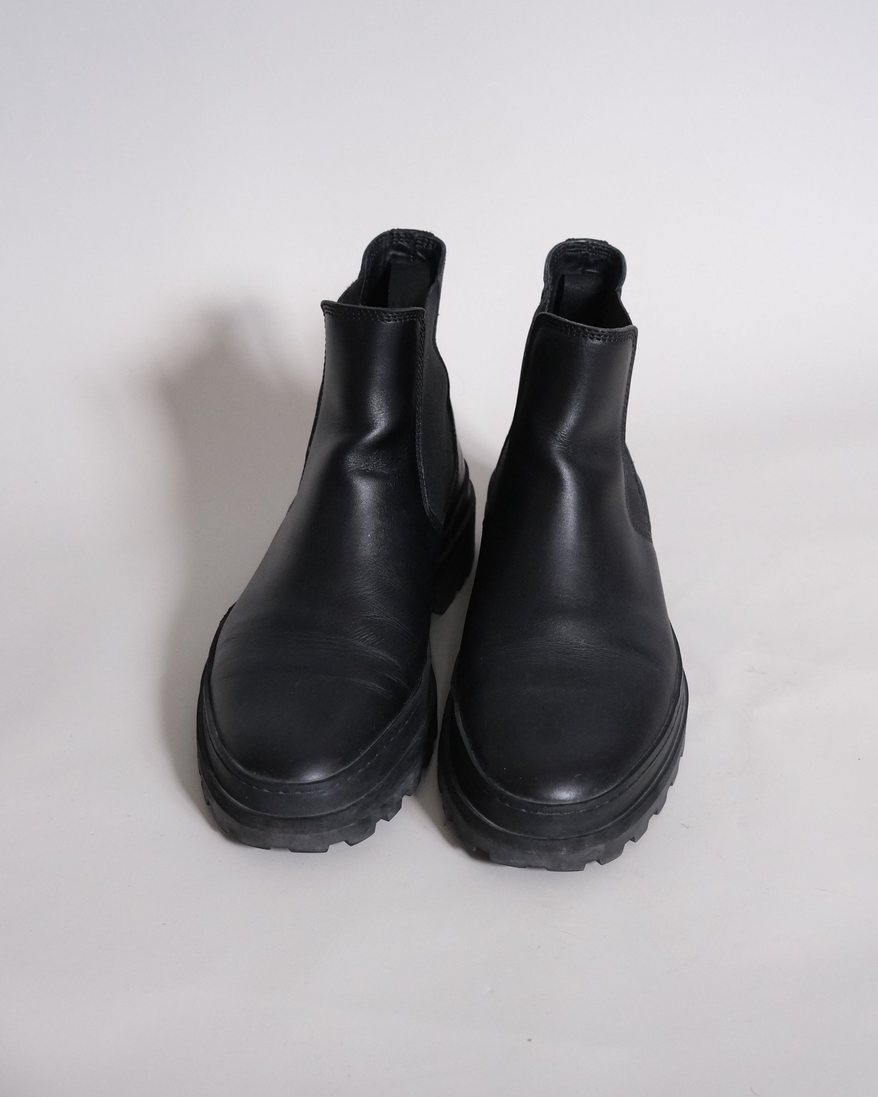 Boots with rubber soles