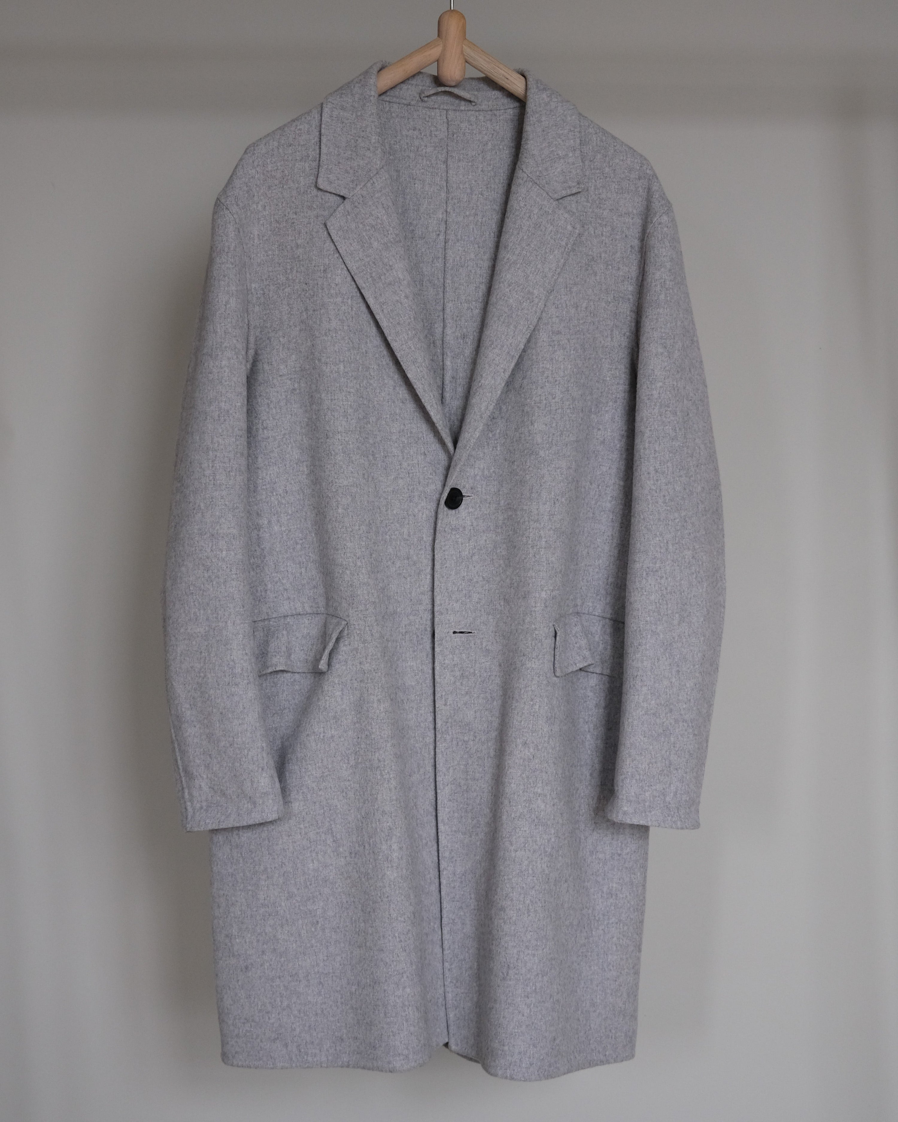 Cashmere and wool mix unlined coat
